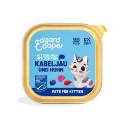 Edgard Cooper Pate Kitten MSC Kabeljau & Freilaufhuhn mit Blaubeeren  85 g
