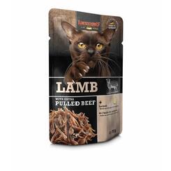 Leonardo Lamb+ extra pulled Beef  Nassfutter für Katzen 70 g