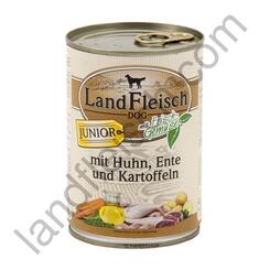 LandFleisch Junior mit Frisch-Gemüse: mit Huhn, Ente und Kartoffeln, 400g