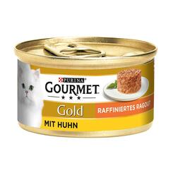 Gourmet Gold Katzennassfutter Raffiniertes Ragout Huhn  85g