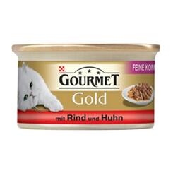 Gourmet Gold Katzennassfutter Feine Komposition mit Rind & Huhn  85g