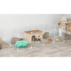 Trixie Indoor Freilaufgehege, Metall/Kunststoff, 140 x 70 cm, für Meerschweinchen und Kaninchen