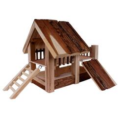 Kerbl Nagerhaus aus Holz mit Leiter und Rampe  34 x 27 x 22cm