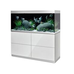 Oase HighLine optiwhite 400 weiß, Aquarium mit Unterschrank, 413 l