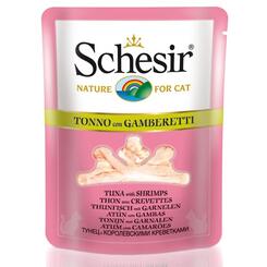 Schesir Nature For Cat Thunfisch mit Garnelen in Pouchbeutel  70 g