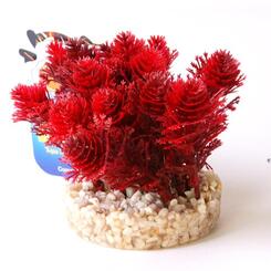Sydeco: Nano Grass Busch 8cm Kunstoffpflanze rot
