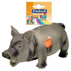     Vitakraft : Schwein aus Latex (grau) mit Squeeker