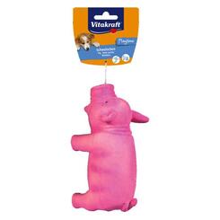 Vitakraft: Spielzeug Schwein aus Latex mit Squeeker, pink, ca. 18cm