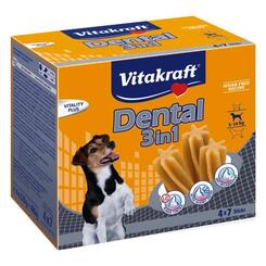 Vitakraft Dental 3in1 Zahnpflegestick für Hunde 5 - 10 kg S,  4 x 7 Sticks
