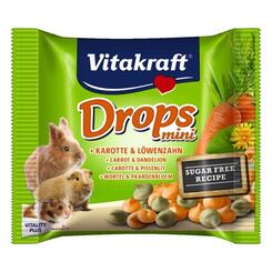 Vitakraft: Happy Drops+Karotte für Zwergkaninchen  40 g