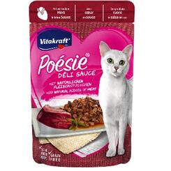 Vitakraft Poésie DéliSauce 85g mit Herz im Pouch Nassfutter für Katzen