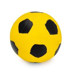 beeztees Dog Fun Hundespielball mit Quietscheffekt aus Latex, gelb / schwarz Ø 6cm