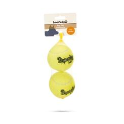 beeztees Dog Fun Tennisbälle mit Quietscheffekt, gelb, 2Stk Ø 8cm