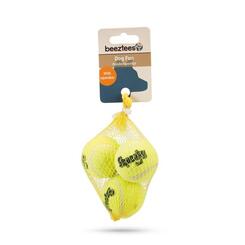beeztees Dog Fun Tennisbälle mit Quietscheffekt, gelb, 3 Stk Ø 5cm