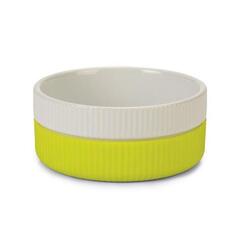 beeztees Trink- oder Futternapf, Keramik & Silikon gelb Ø 11,5cm