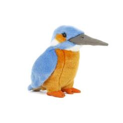 Semo Plüschtier stehender Kingfisher blau/orange mit grauem Schnabel ca 15cm