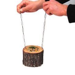  Ollesch Ekpot Eichenholztrog mit Edelstahlketten ca 25cm 
