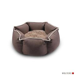 Hundebett: Wolters Cat & Dog Eco Well Katzen- & Kleinhundbett Gr. M braun  50x50x18cm