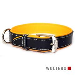 Wolters Cat & Dog Halsband Terranova Fettleder 35cm x 20mm  schwarz/mango
