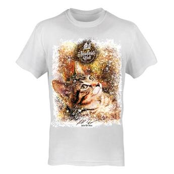 T-Shirt Rundhals Motiv Katze 1
