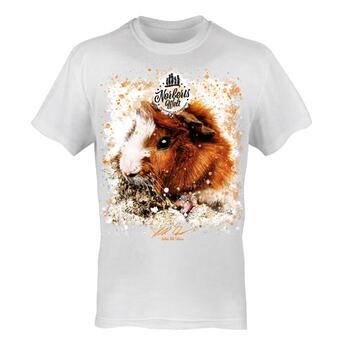 T-Shirt Rundhals Motiv Rosetten-Meerschweinchen 1