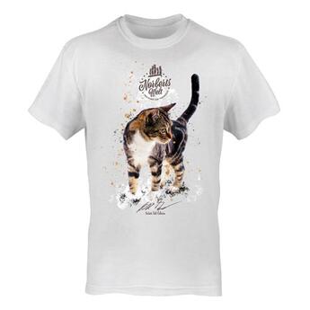 T-Shirt Rundhals Motiv Europäische Kurzhaar Katze