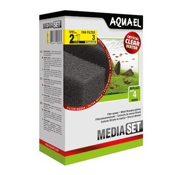 Aquael Media Set Filterschwamm Fan Filter 3 Standard  2 Stück
