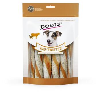 Dokas Kau-Twister Rinderhaut, Pansen & Hühnerbrustfilet Hundesnack 200 g