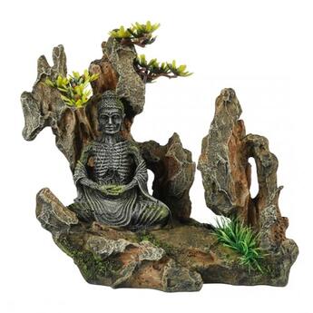 Aqua Della Buddha auf einem Felsen Deco 20,2x11,3x18cm