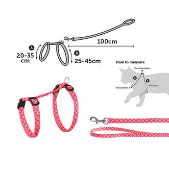 Flamingo Harness Leash for Cats Amsi pink  1Set
