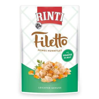 Rinti Nassfutter Filetto Feines Huhnfilet mit Gemüse in Jelly  100g
