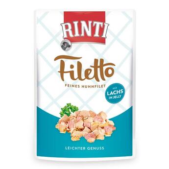Rinti Nassfutter Filetto Feines Huhnfilet mit Lachs in Jelly  100g