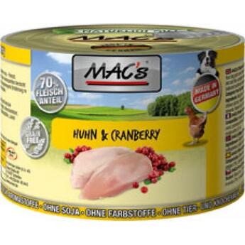 Macs Huhn & Cranberry Dosennassfutter für Hunde 200g