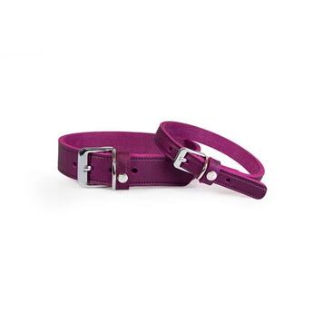  Das Lederband Hundehalsband Weinheim Violet 35mm x 57cm 