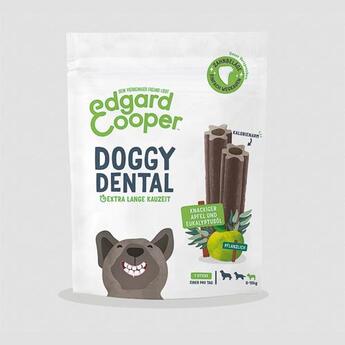 Edgard Cooper Doggy Dental Knackiger Apfel und Eukalyptus für Hunde 25+ kg 7 Sticks  240g 