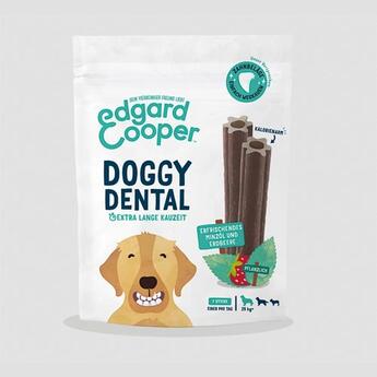 Edgard Cooper Doggy Dental Erfrischendes Minzöl und Erdbeere für Hunde bis 25kg+ 7 Stück  240g 