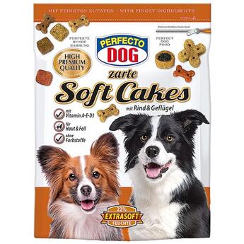 Perfecto Dog zarte Soft Cakes mit Rind & Geflügel 150g Hundesnack