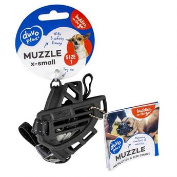 Duvo+ Muzzle Maulkorb Gummi Size 1 - XS schwarz