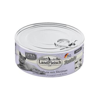 Landfleisch Cat Adult Pastete Rind+Pute+Shrimp100g
