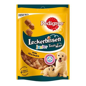 Pedigree Leckerbissen junior tasty minis, huhn Geschmack, Hundesnack für Welpen 125g