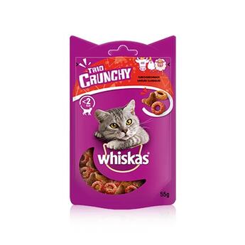 Whiskas Trio Crunchy Fleischgeschmack Katzensnack 55g