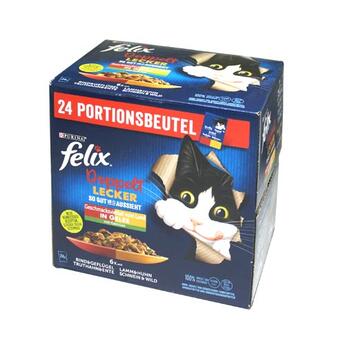 Felix Doppelt Lecker Geschmacksvielfalt vom Land mit Gemüse, Nassfutter für Katzen 24x85g