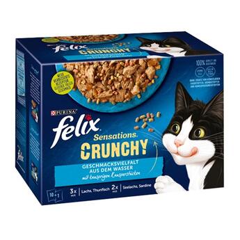 Felix Sensations Crunchy Geschmackvielfalt aus dem Wasser 10 x 85 g