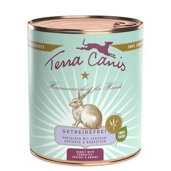 Terra Canis Hausmannskost Getreidefrei Kaninchen mit Zucchini, Aprikose & Borretsch  800g