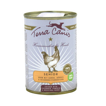 Terra Canis: Hausmannskost Senior Huhn mit Gurken, Kürbis & Gesundheitskräutern  400 g