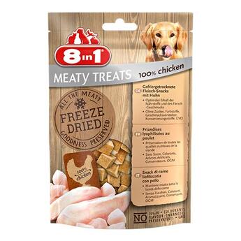 8in1: Gefriergetrocknete Fleisch-Snacks mit Huhn für Hunde 50g