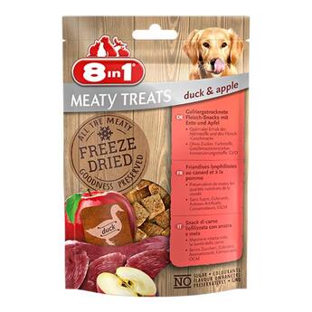 8in1: Gefriergetrocknete Fleisch-Snacks mit Ente und Apfel für Hunde 50g