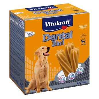 Vitakraft Dental 3in1 Zahnpflegestick für Hunde >10 kg M, 4 x 7 Sticks