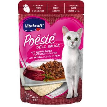 Vitakraft Poésie DéliSauce 85g mit Herz im Pouch Nassfutter für Katzen
