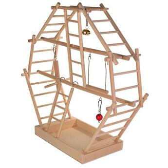 Trixie: Leiterspielplatz aus Holz für Sittiche  44x44x16 cm